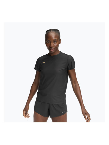 Дамска тениска за бягане HOKA Airolite 2.0 black/gold