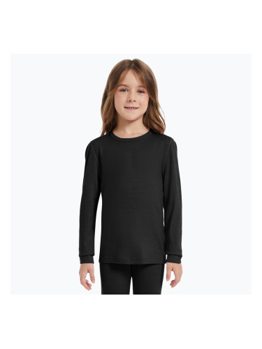 Детски термоактивен суитшърт WOOLCANO 100% MERINO TOP00947 black