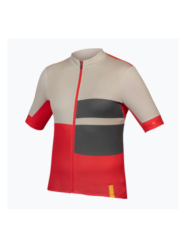 Мъжка тениска за колоездене Endura FS260 Print S/S granate