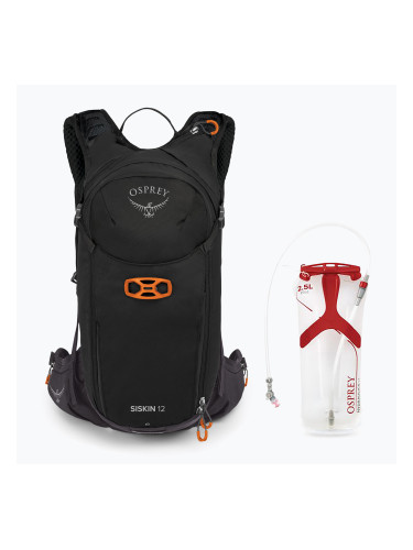 Мъжка велосипедна раница Osprey Siskin 12 l с мека бутилка 2,5 l black