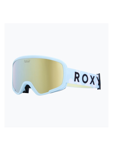 Детска маска за сноуборд ROXY Missy big flowers/clux ml light blue