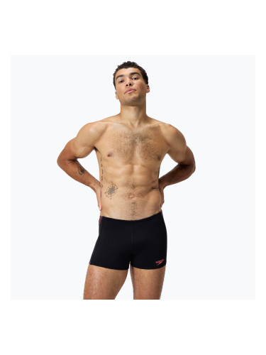 Мъжки боксерки за плуване Speedo Tech Panel Aquashort black/coral sands