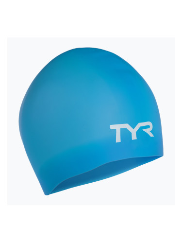 Шапка за плуване TYR Wrinkle-Free, синя LCSL_420