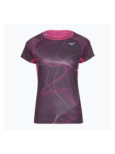 Дамска тениска за бягане Mizuno Aero Tee gape wine