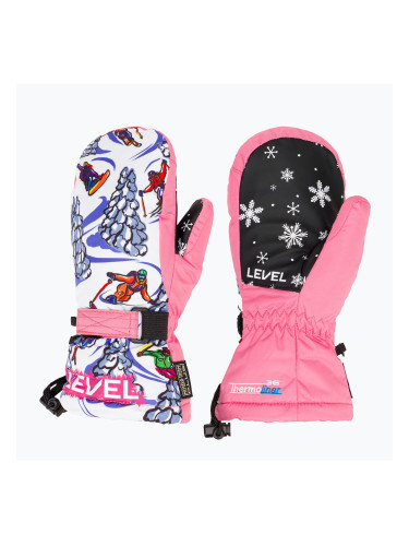 Детски скиорски ръкавици Level Junior Mitt pink