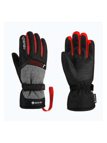 Детски скиорски ръкавици Reusch Flash Gore-Tex black/black melange/fire red
