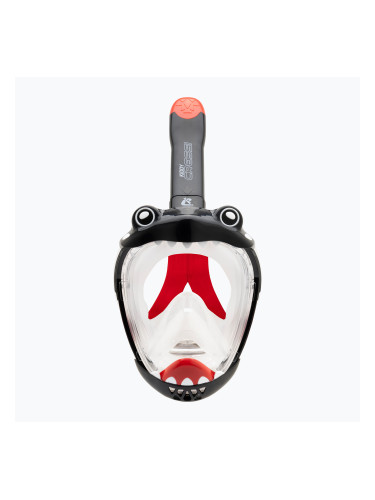 Детска цялолицева маска за шнорхелинг Cressi Kiddy Full Face Jr black/clear/red