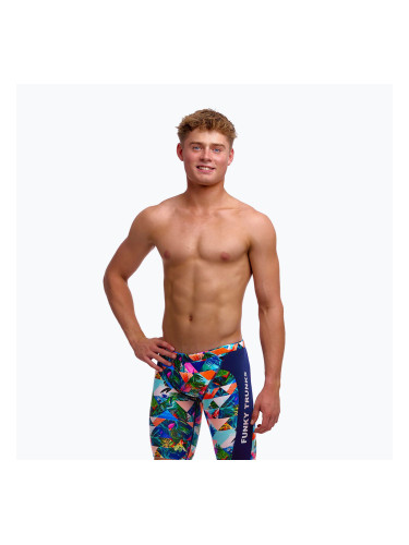 Детски плувни шорти тип клин Funky Trunks Training Jammers palm prism