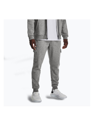Мъжки панталони Under Armour Rival Fleece Cargo Jogger castlerock light heather / white