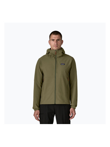 Мъжко софтшел яке Patagonia R1 TechFace Hoody basin green