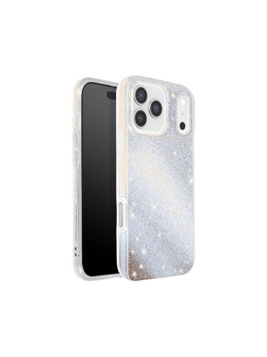 Силиконов кейс bSmart Glitter 3в1 за iPhone 17 Pro (6.3) сребрист