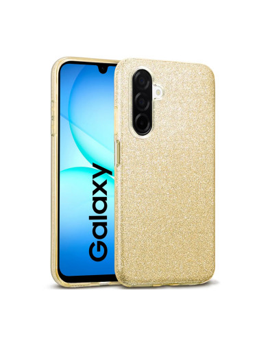 Силиконов кейс bSmart Glitter 3в1 за Samsung Galaxy A17 златист