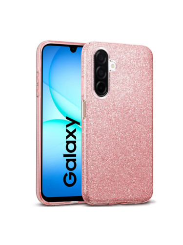 Силиконов кейс bSmart Glitter 3в1 за Samsung Galaxy A17 розов