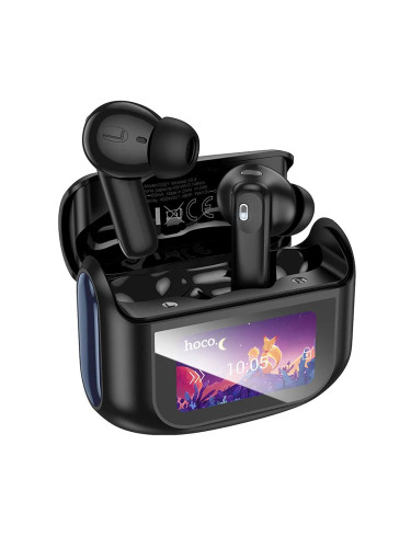 Слушалки Bluetooth безжични Hoco TWS ANC ENC EQ21 с тъчскрийн, черни