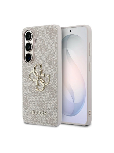 Оригинален кейс Guess 4G Big Metal Logo за Samsung Galaxy S26, розов