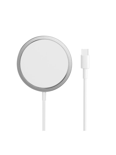 Безжично зарядно устройство BWOO WL-12 PD MagSafe, 15W, Бяло