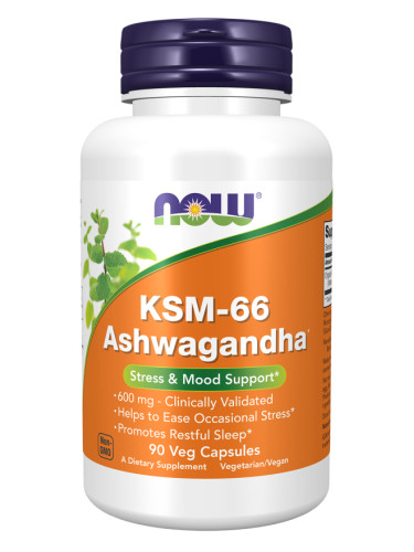 NOW - Ashwagandha KSM-66® 600 mg - 90 Капсули