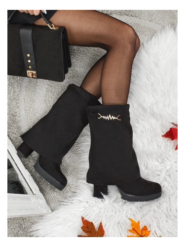 Черни елегантни боти Resti Luna