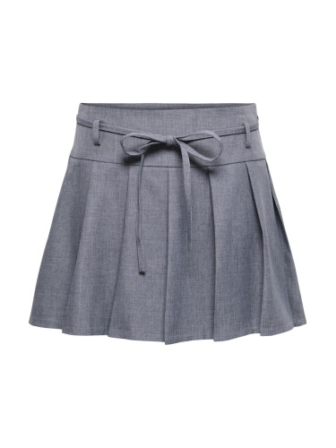 Сива мини пола с колан