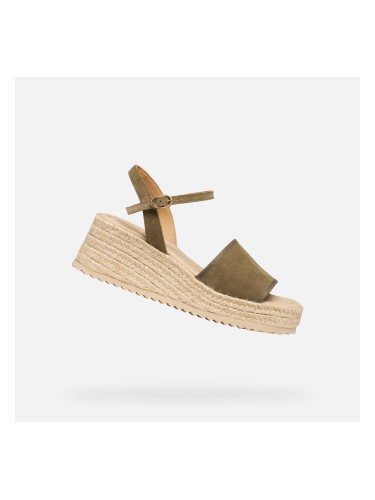 Сандали Geox Alemeria в цвят каки