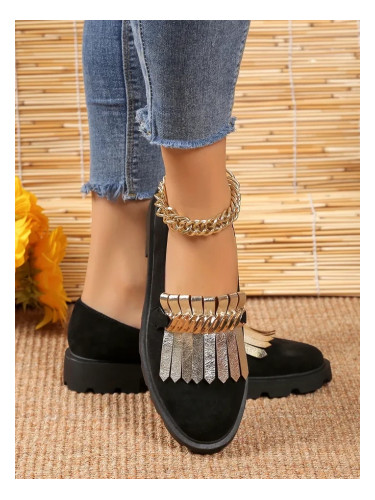 Дамски мокасини от еко велур Resti