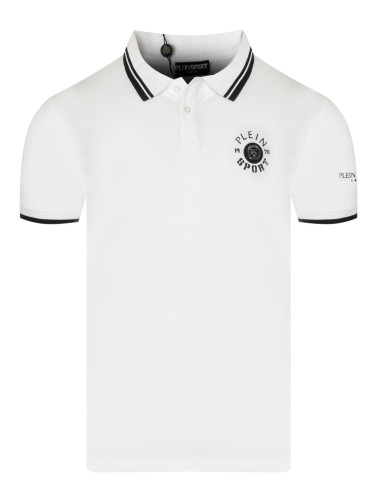 Мъжка бяла поло тениска PLEIN SPORT