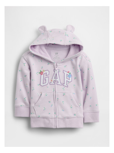 Детски суитшърт GAP с лого и качулка с уши