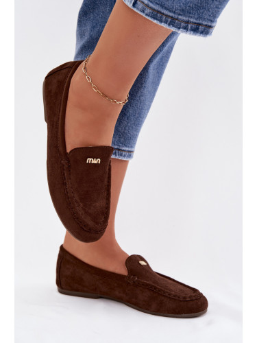 Дамски мокасини с малък златен детайл