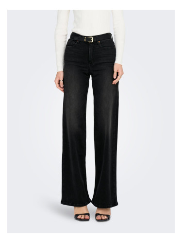 Дамски черни дънки с широки крачоли ONLY Madison