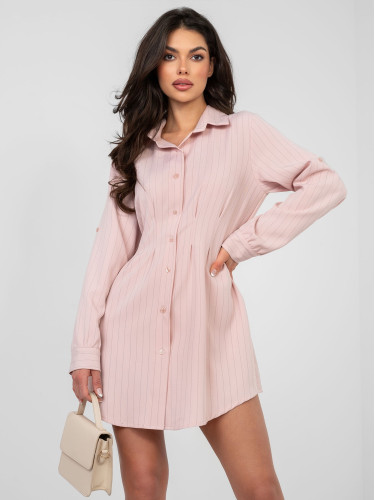 Пастелно розова макси рокля RUE PARIS