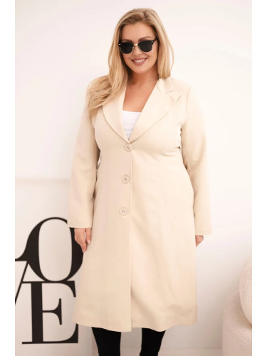 Дамско палто Kesi Włoski Classic Plus Size, бежово