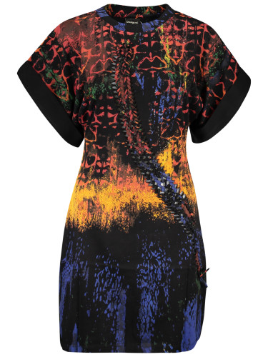 Къса рокля Desigual черна