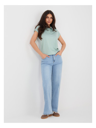 Дамска поло тениска в цвят шамфъстък