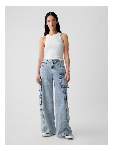 Дамски карго дънки GAP със средна талия и чанта