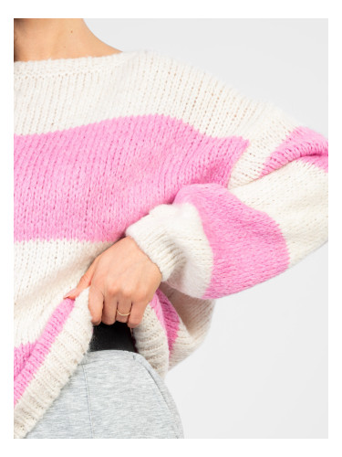 Пастелно розов дамски пуловер