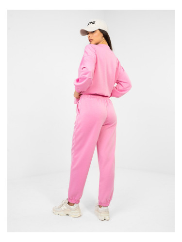 Пастелно розов комплект с джогър панталон
