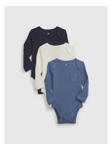 Детски оребрени бодита GAP, 3 броя - Момчета