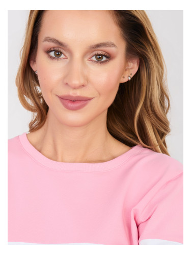 Сиво-розов дамски суитшърт RUE PARIS