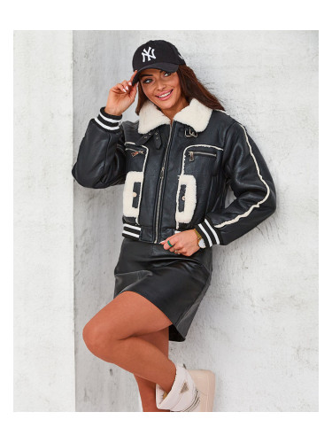 Дамско кожено яке с вложки от овча кожа