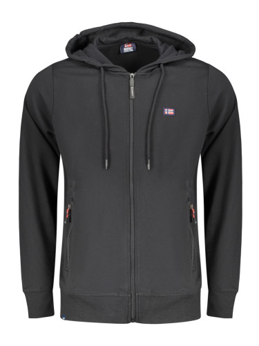 Мъжки суитшърт с цип NORWAY 1963, черен