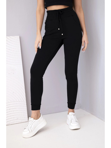 Дамски спортен панталон с висока талия Kesi, черен