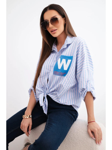 Дамска раирана риза Kesi с вратовръзка