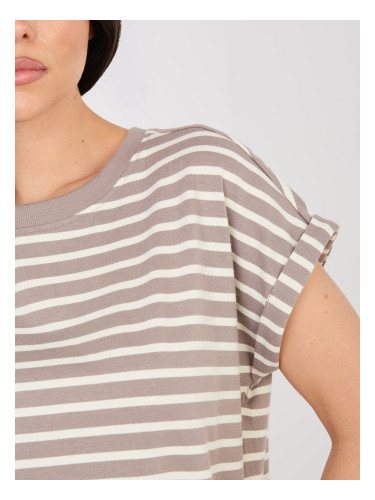 Дамска тениска с овърсайз райета