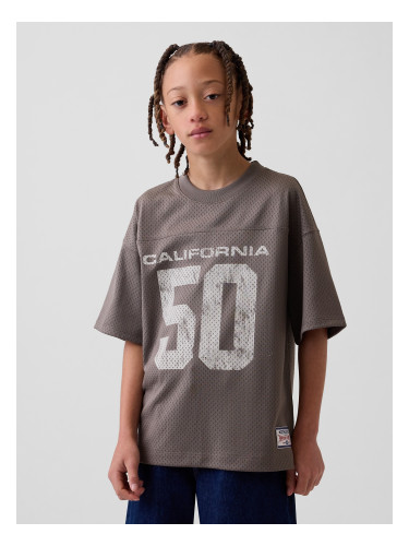 Детска тениска GAP Oversize с мрежеста материя - Момчета