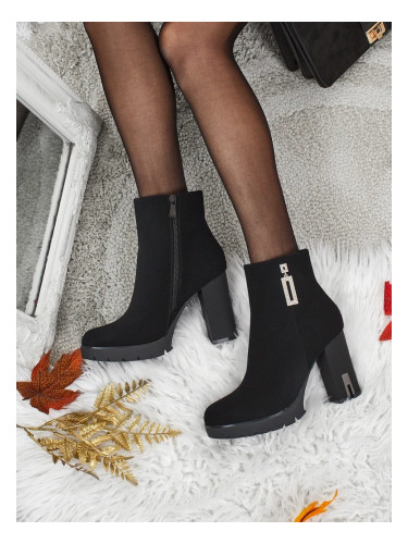 Черни елегантни боти Resti Stella