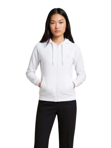 Бял суичър с цип Armani Exchange