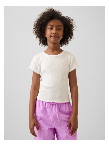 Детска оребрена тениска GAP за момичета
