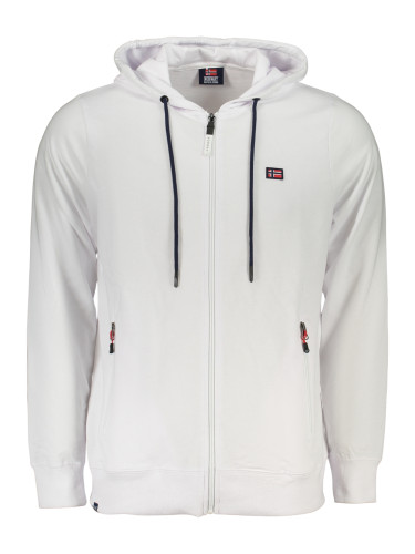 Бял мъжки суитшърт с цип Норвегия 1963