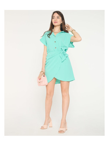 Дамска мини рокля с връзки