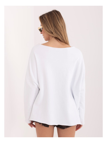 Бяла дамска блуза с голям размер